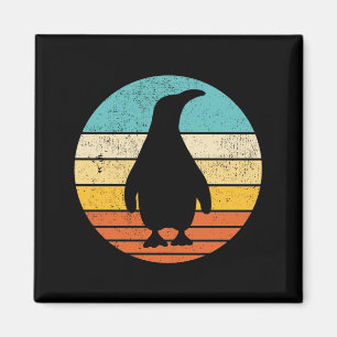 Aimant Coucher de soleil Vintage rétro Penguin