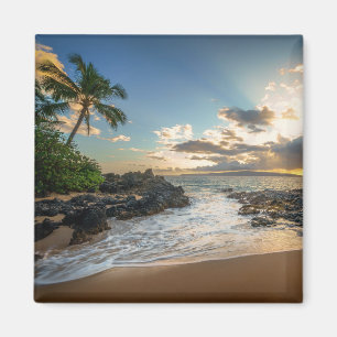 Aimant Coucher du soleil de crique de plage de Makena