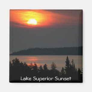 Aimant Coucher du soleil du lac Supérieur