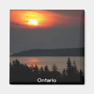Aimant Coucher du soleil du lac Supérieur