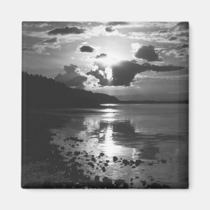 Aimant Coucher du soleil noir - étude dans l'aimant