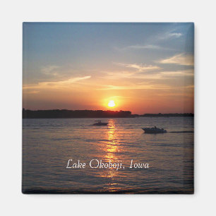 Aimant Coucher du soleil sur le lac Okoboji, Iowa