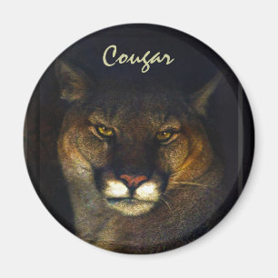 Aimant Cougar Mountain Lion Big Cat Art Design