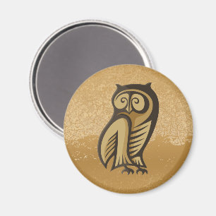 Aimant Couleur du symbole de hibou