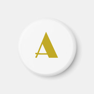 Aimant Couleur or Personnalisé Monogramme Lettre initiale