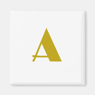 Aimant Couleur or Personnalisé Monogramme Lettre initiale