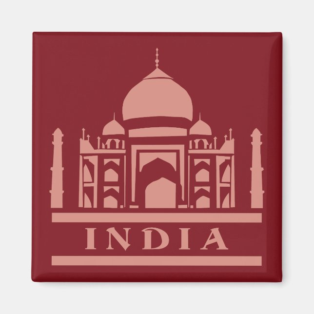 Aimant couleur personnalisé INDIA (Devant)