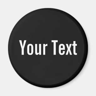 Aimant COULEUR SEULEMENT / noir + votre texte