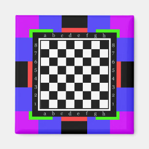 Aimant couleurs et formes, table d'échecs classique