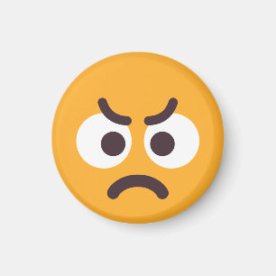 Aimant Couleurs personnalisées agressives face en colère 