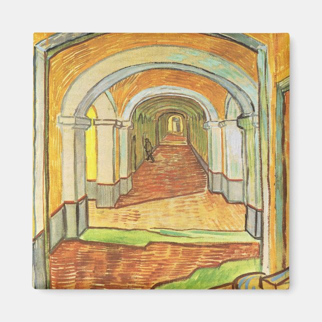 Aimant Couloir de l'asile Saint-Paul par Vincent van Gogh (Devant)