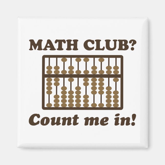 Aimant Count Me in the Math Club (Devant)