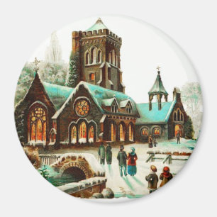 Aimant Country Christmas Services Vintage