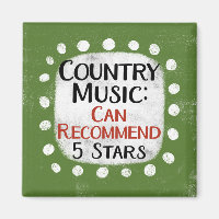 Country Music Review 5 Étoiles Réfrigérateur Magne