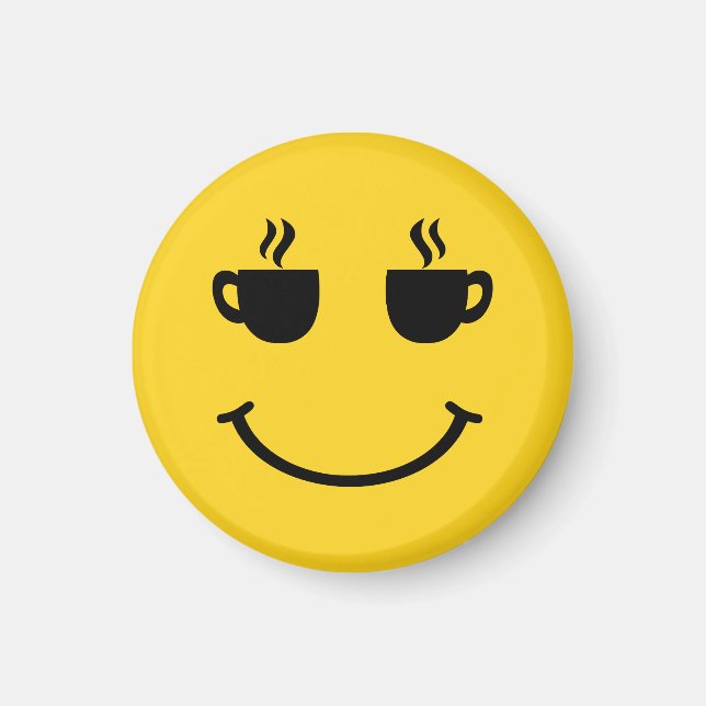 Aimant Coupe de café sourire (Devant)