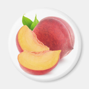 Aimant Couper les pêches fraîches