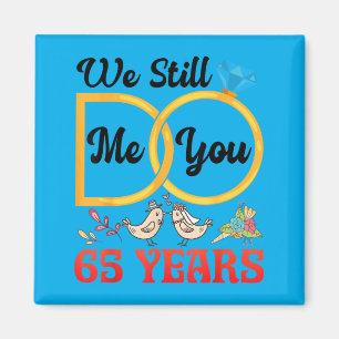 Aimant Couple 65e anniversaire de mariage Marié 65 ans