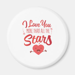 Aimant Couple Art Je T'Aime Plus Que Toutes Les Étoiles
