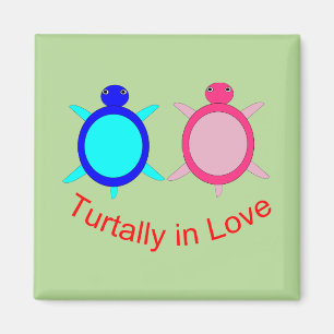 Aimant Couple de tortue mignonne