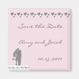 Aimant Couple gâteau topper enregistrer l'aimant date