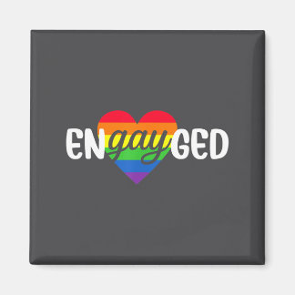 Aimant Couple gay fiancé drôle de fête de fiançailles arc