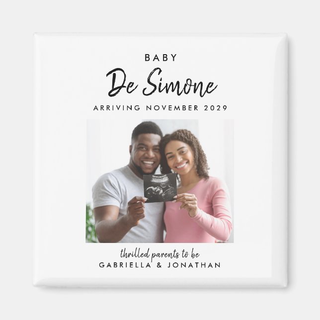 Aimant Couple Sonogram Photo Pregnancy Announcement (Devant)