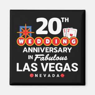 Aimant Couples 20e anniversaire - Vegas 20e Mariage Anni