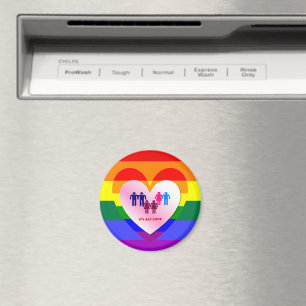 Aimant Couples à l'intérieur de la All Love Pride Coeur