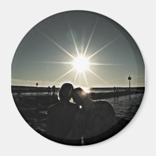 Aimant Couples dans l'aimant de photo de Cape Cod d'amour