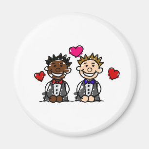 Aimant Couples gais Bi-Raciaux