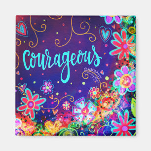 Aimant Courageux Plutôt Floral Inspiré Violet