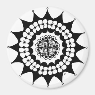 Aimant Couronne de fleurs Zen Mandala
