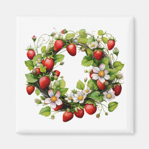 Aimant Couronne de Fraises  