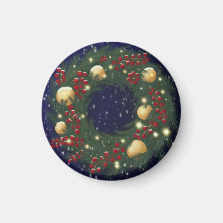 Aimant Couronne de Noël avec branches de pin