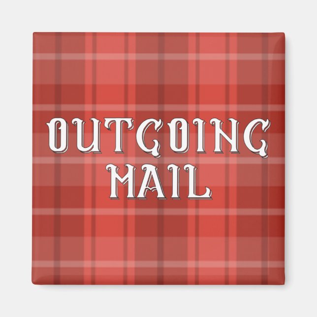 Aimant Courrier sortant Red Plaid (Devant)