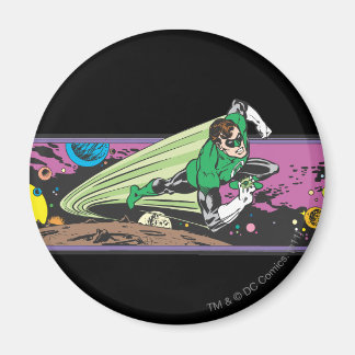 Aimant Course de lanternes vertes à travers l'espace