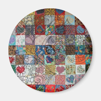 Aimant courtepointe avec coeur