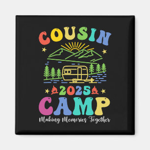 Aimant Cousin Camp 2025 Vacances familiales Camping d'été