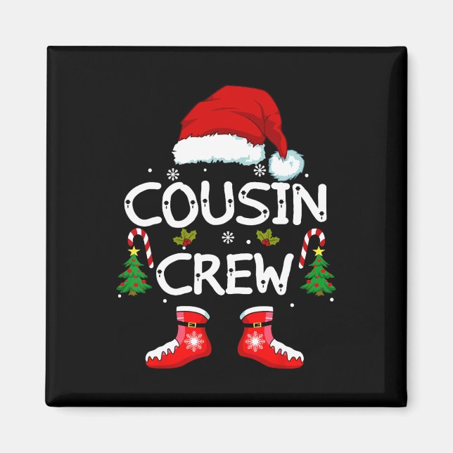 Aimant Cousin Crew Kids Cousins Noël Famille de Noël (Devant)