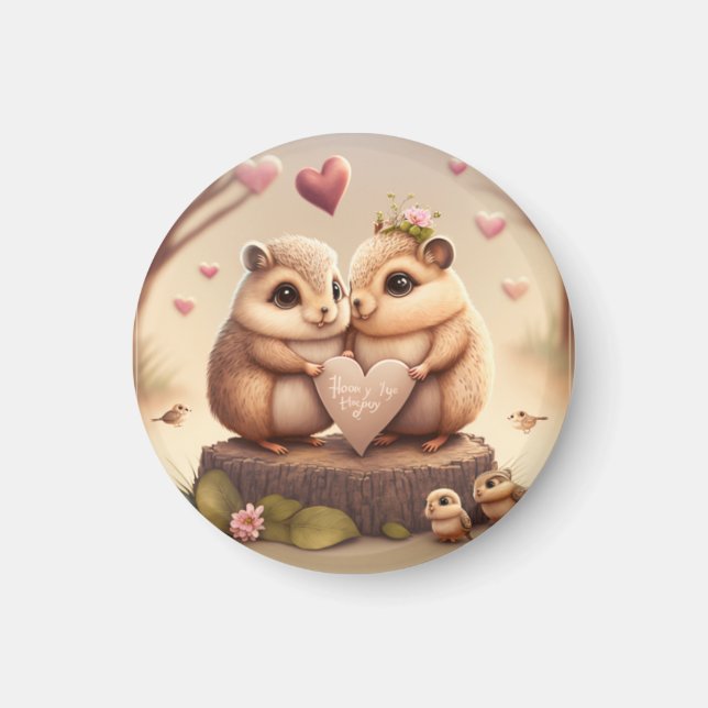 Aimant Coussin d'accent de mignonette petits ours (Devant)