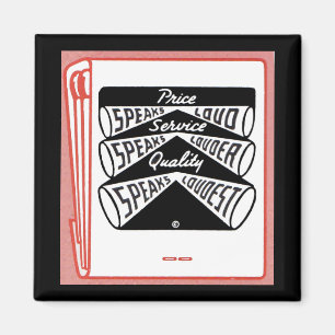 Aimant couverture de vieux matchbook Prix Speds Loud