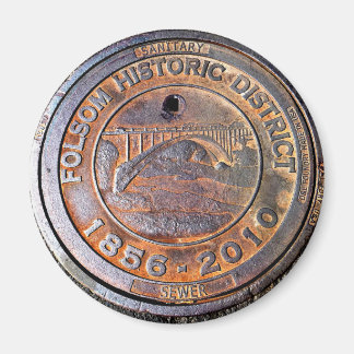 Aimant Couvre-trou historique : Folsom, Californie