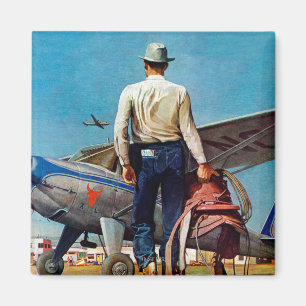 Aimant Cowboy de vol par Mead Schaeffer