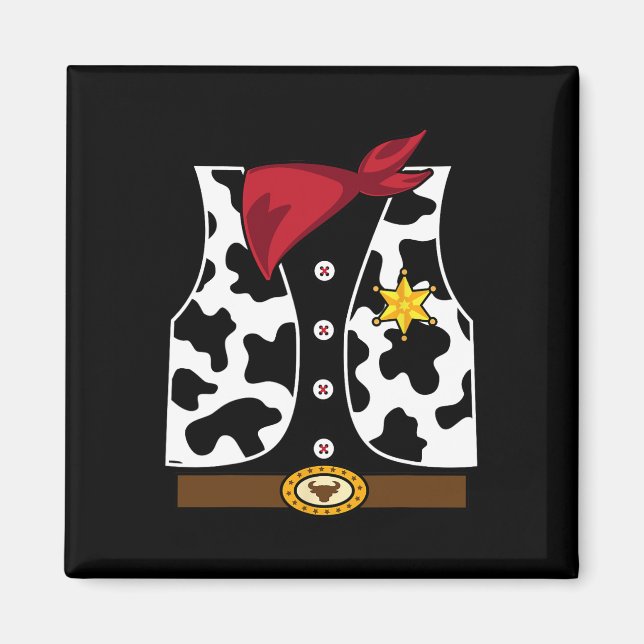 Aimant Cowboy Vest Western Sheriff Costume Cool Easy Hall (Devant)