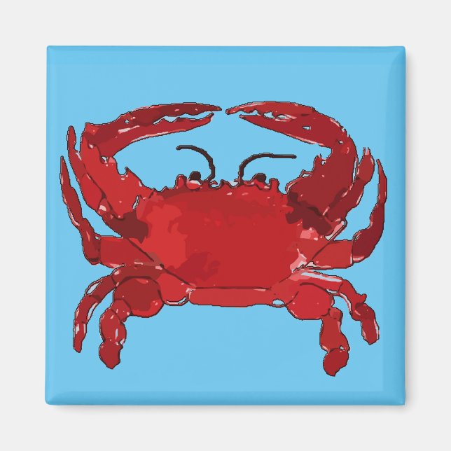 Aimant Crabe bleu bouilli, Maryland, Louisiane, Delaware (Devant)