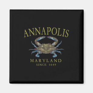 Aimant Crabe bleu d'Annapolis Maryland Depuis 1649 Oli en
