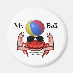 Aimant Crabe de plage, My Ball, MeWarriorWoman sur Twitch