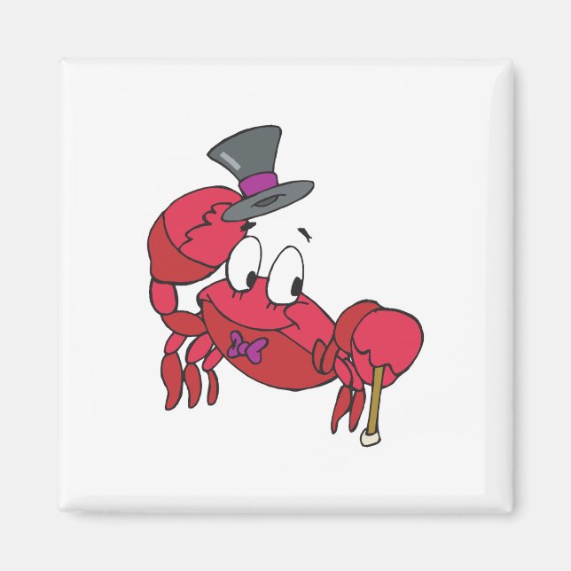 Aimant crabe drôle qui danse (Devant)
