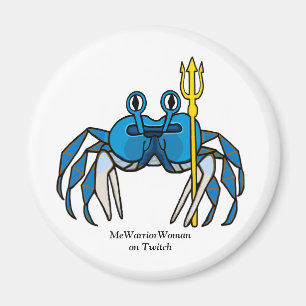 Aimant Crabe guerrier bleu, MeWarriorWoman sur Twitch