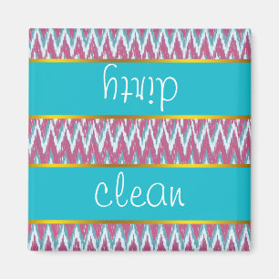 Aimant Cranberry et Turquoise Motif iKat ZigZag
